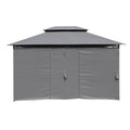 13x10 Ft Outdoor Patio Gazebo Canopy Tent with Ventilated Double Roof and Side Wall