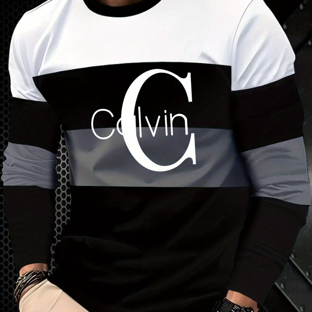 3D Digital Printed Men's Crew Neck Long Sleeve T-Shirt Halloween, Christmas Gifts