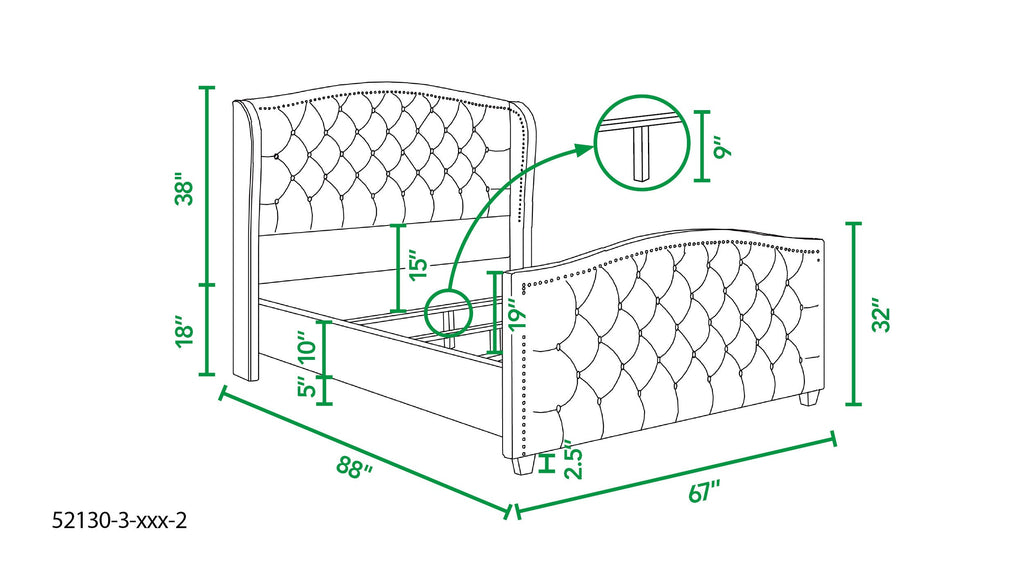 Marcella Upholstered Shelter Headboard Bed Set, Queen, Sky Neutral Beige Polyester