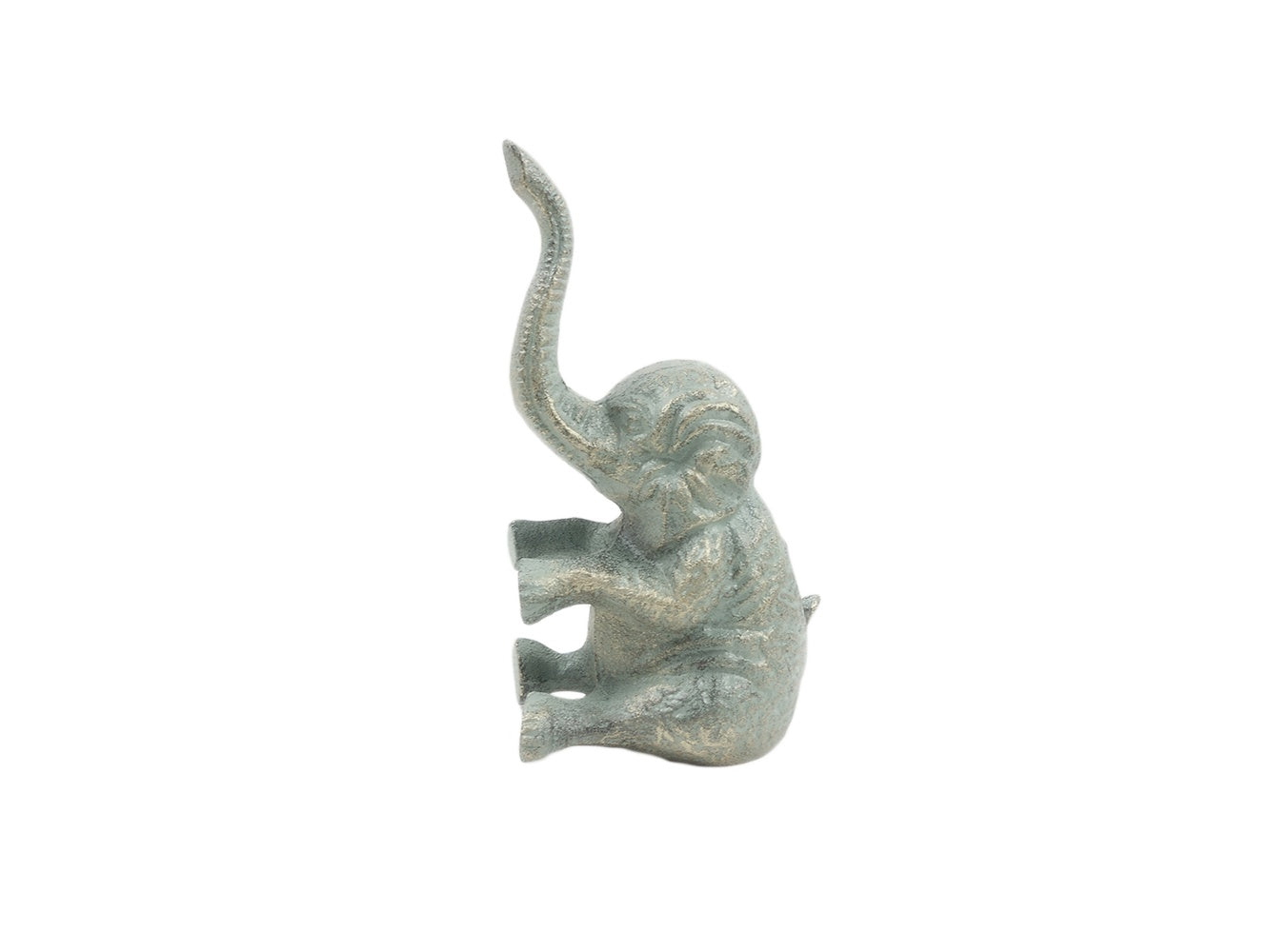 Antique Bronze Cast Iron Elephant Metal Door Stop 8""