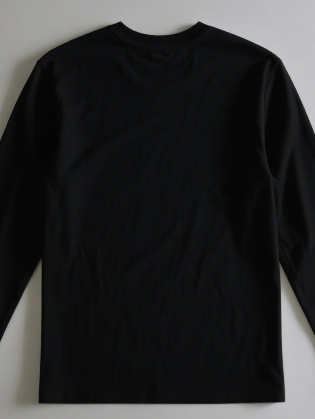 One Piece Long Sleeve T-Shirt | Simple Letter Theme Print, American Street Fashion, Crew Neck, Loose Fit, Slight Stretch Fabric, Color Random, All-Season