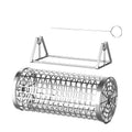 Basket Outdoor Smoking Cage Portable Barbecue Net Rolling BBQ Grill