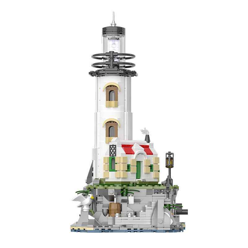 Children's Luminous Lighthouse Building Degree Assembled Building Block Toys