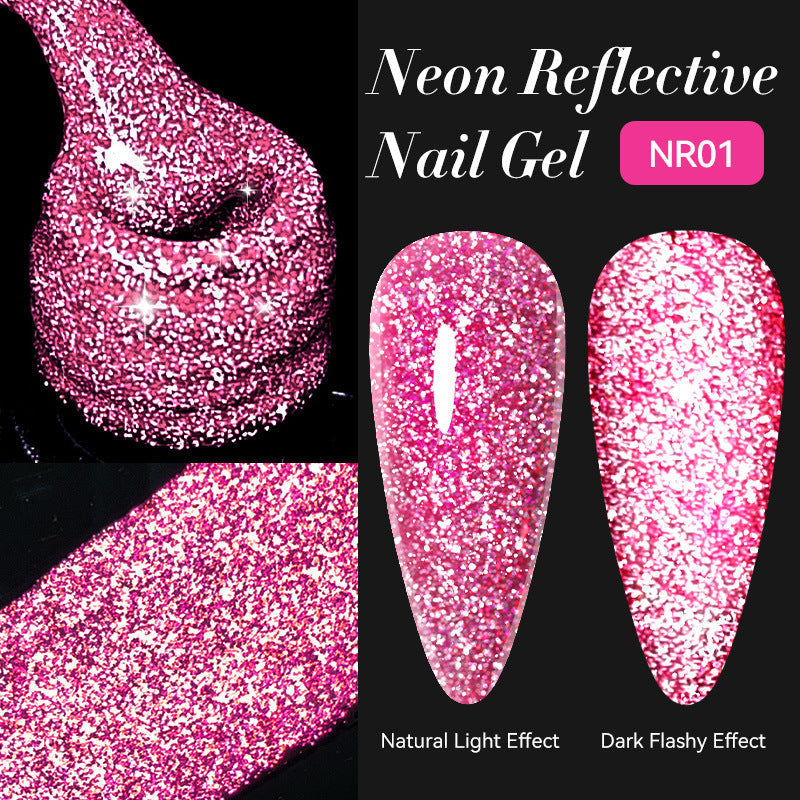Nail Art Fluorescent Crushed Diamond Gel Polish