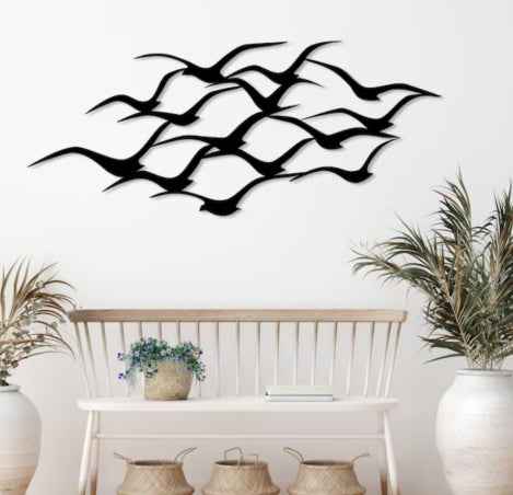 Iron Crafts Metal Flying Bird Art Wall Decoration