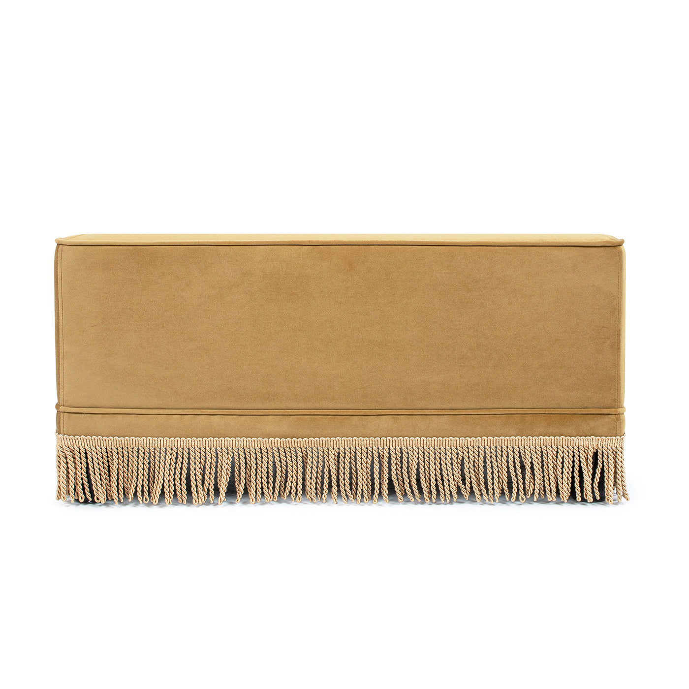 Duchess 33' Medium Princess Pet Bed Sofa with Fringe Skirt, Gold Yellow Performance Velvet