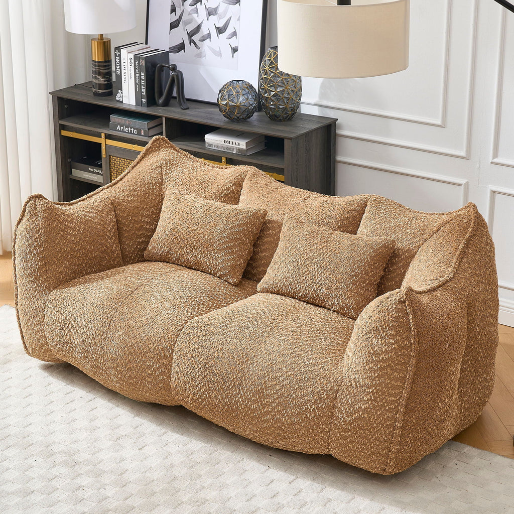 Comfortable Dual Beanbag Chair With High Resilience Foam Core For 2 People
