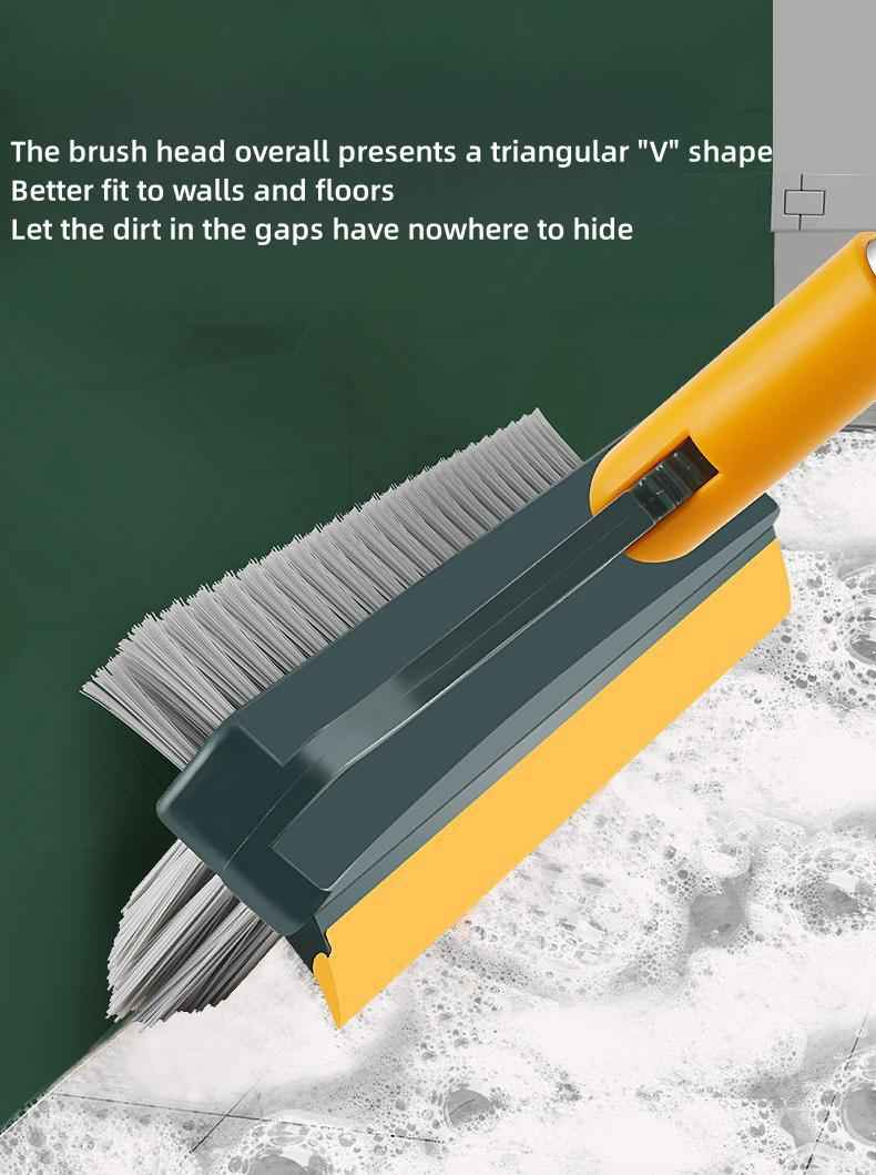 3 In 1 Cleaning Brush Cleaner Brush For Cleaning Bathroom Brush With Long Handle Rotating Floor Brush Crevice Brush