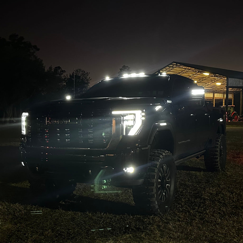 2020-2026+ GMC Sierra HD 2500 Smoked White Amber SCANNING LED Side Markers