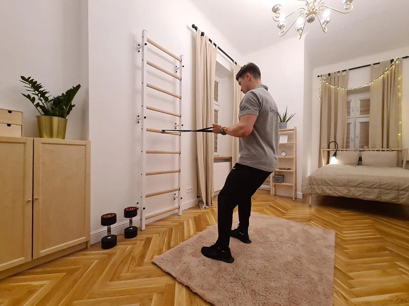 BenchK 700 Gymnastics Ladder - Wooden Wall Bars with Metal Frame