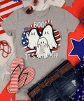 4th of July Shirt, Comfort Colors® Ghost Shirt, Patriotic ghost Tshirt, Independence Day Bow Shirt, USA Tee, America Shirt, July 4th Tee