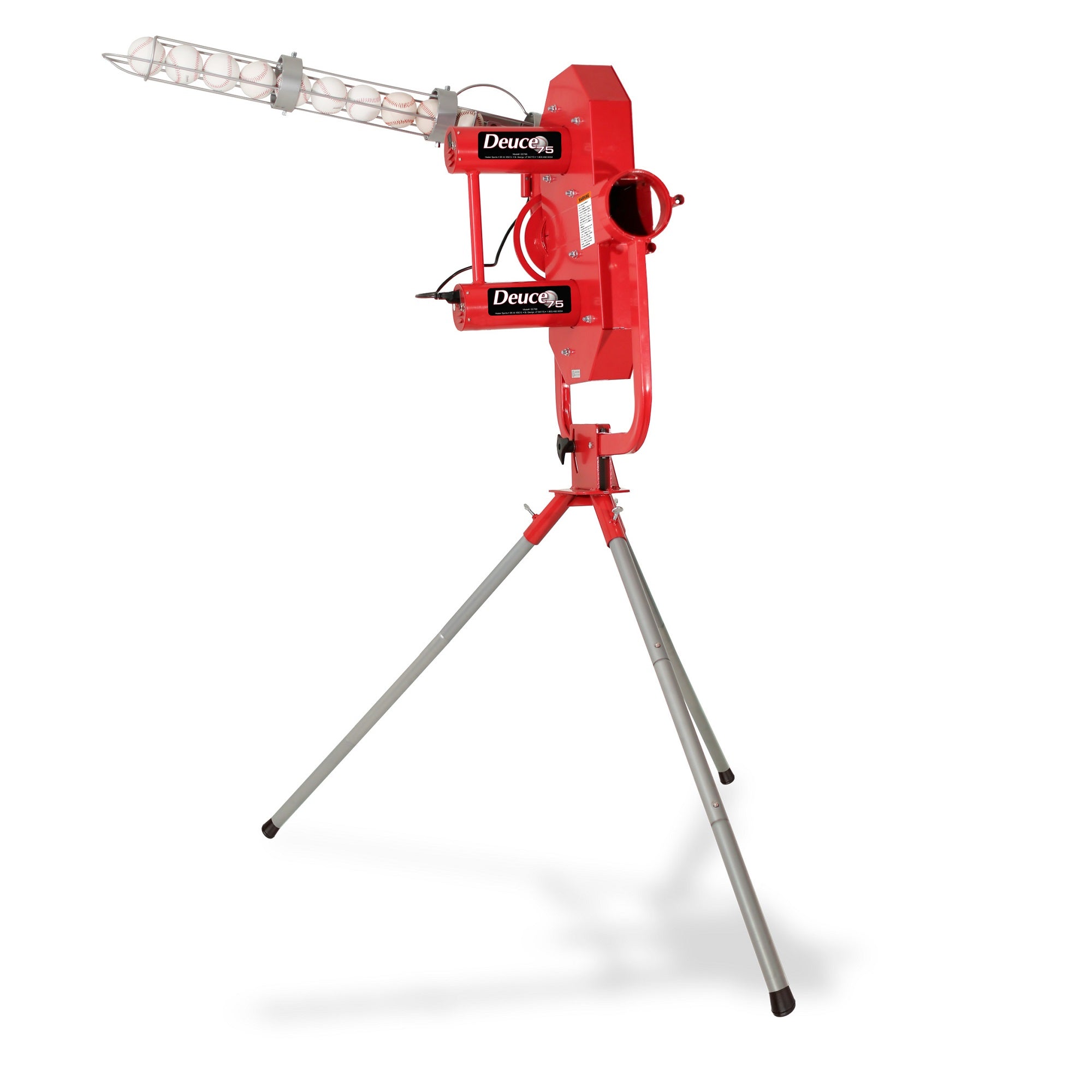 Heater Deuce 75 MPH Pitching Machine w/ Feeder & Xtender 36' Batting Cage