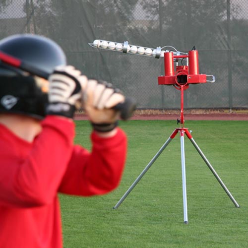 Heater Deuce 75 MPH Pitching Machine w/ Feeder & Xtender 36' Batting Cage