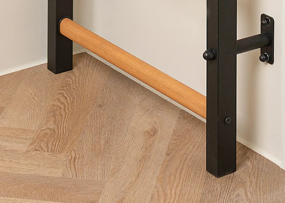 BenchK 711 Gymnastic Wooden Wall Bars with Pull-Up Bar and Accessories