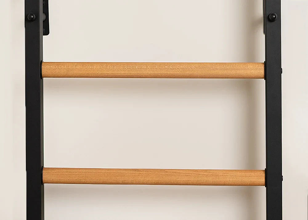 BenchK 711 Gymnastic Wooden Wall Bars with Pull-Up Bar and Accessories