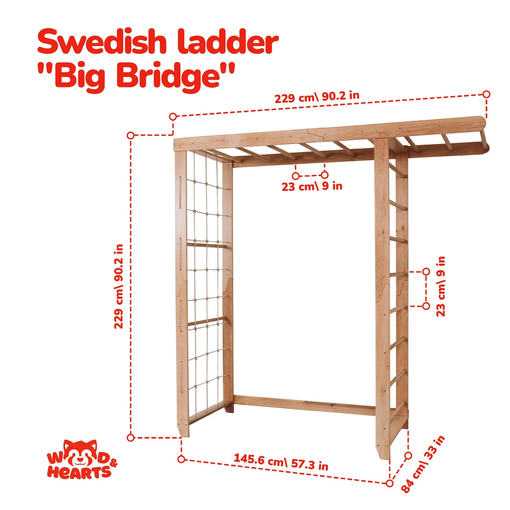 Indoor Monkey Bars by Wood and Hearts