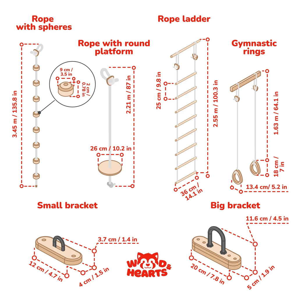 Indoor Play Gym by Wood and Hearts