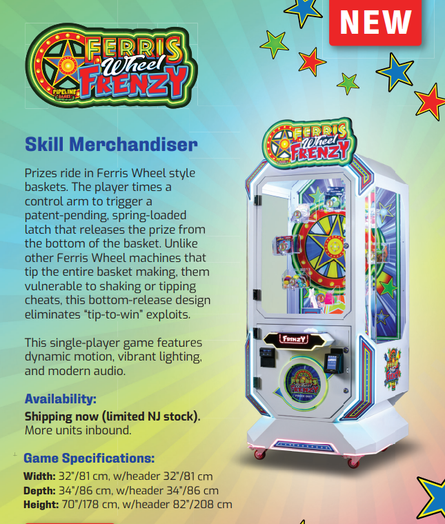 Pipeline Games Ferris Wheel Frenzy Arcade Game