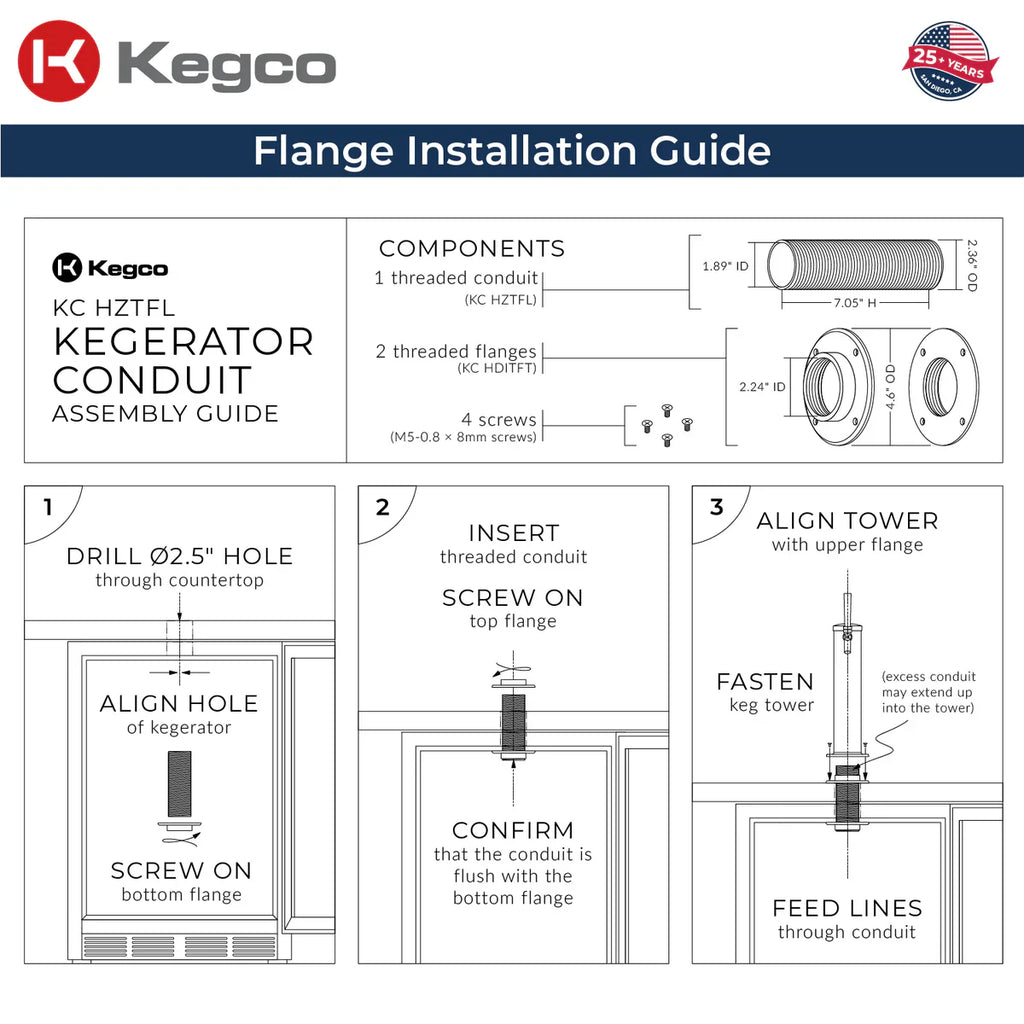Kegco 24" Dual Faucet Built-in Kegerator - Outdoor