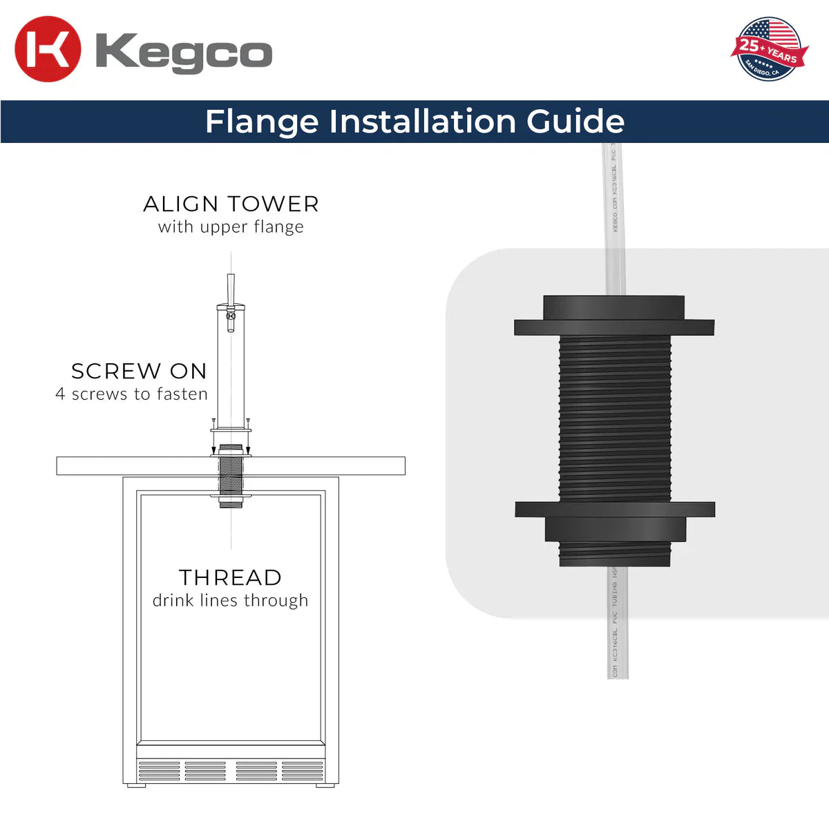 Kegco 24" Single Faucet Built-In Kegerator - Indoor