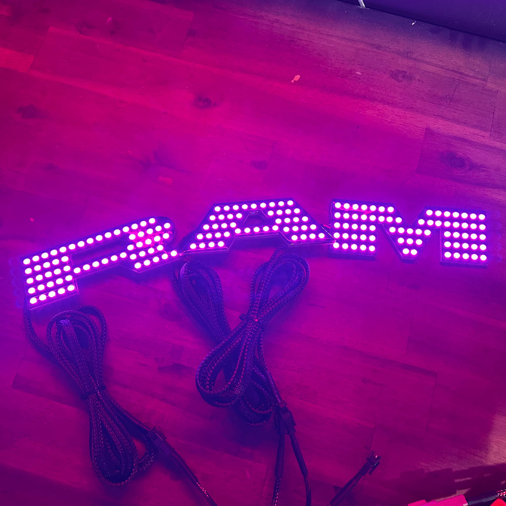 2019-2024 RAM RGBW Flow series LED Illuminated Badge Emblem Logo