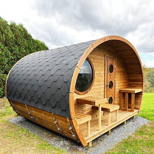 SaunaLife Model G11 Garden-Series Outdoor Home Sauna Kit -2 Room Sauna