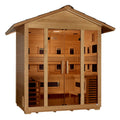 Golden Designs Gargellen 5 Person Hybrid Outdoor Sauna (PureTech™ Full Spectrum IR or Traditional Stove)