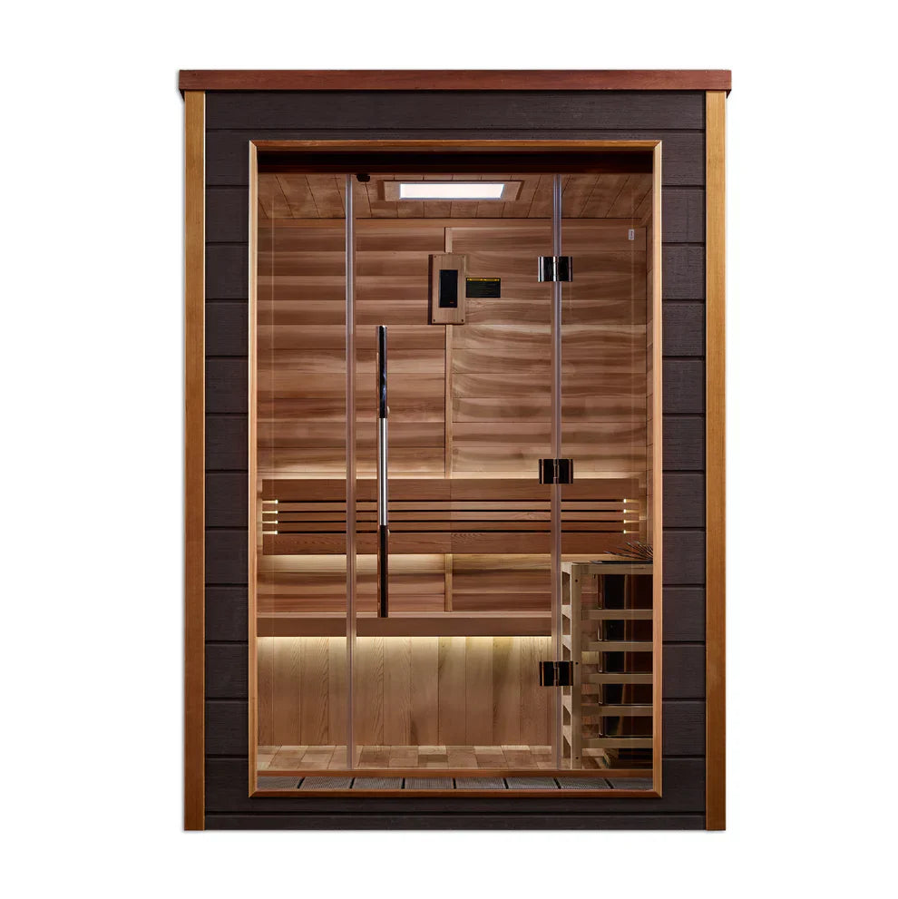 Golden Designs Narvik 2 Person Outdoor-Indoor Traditional Sauna