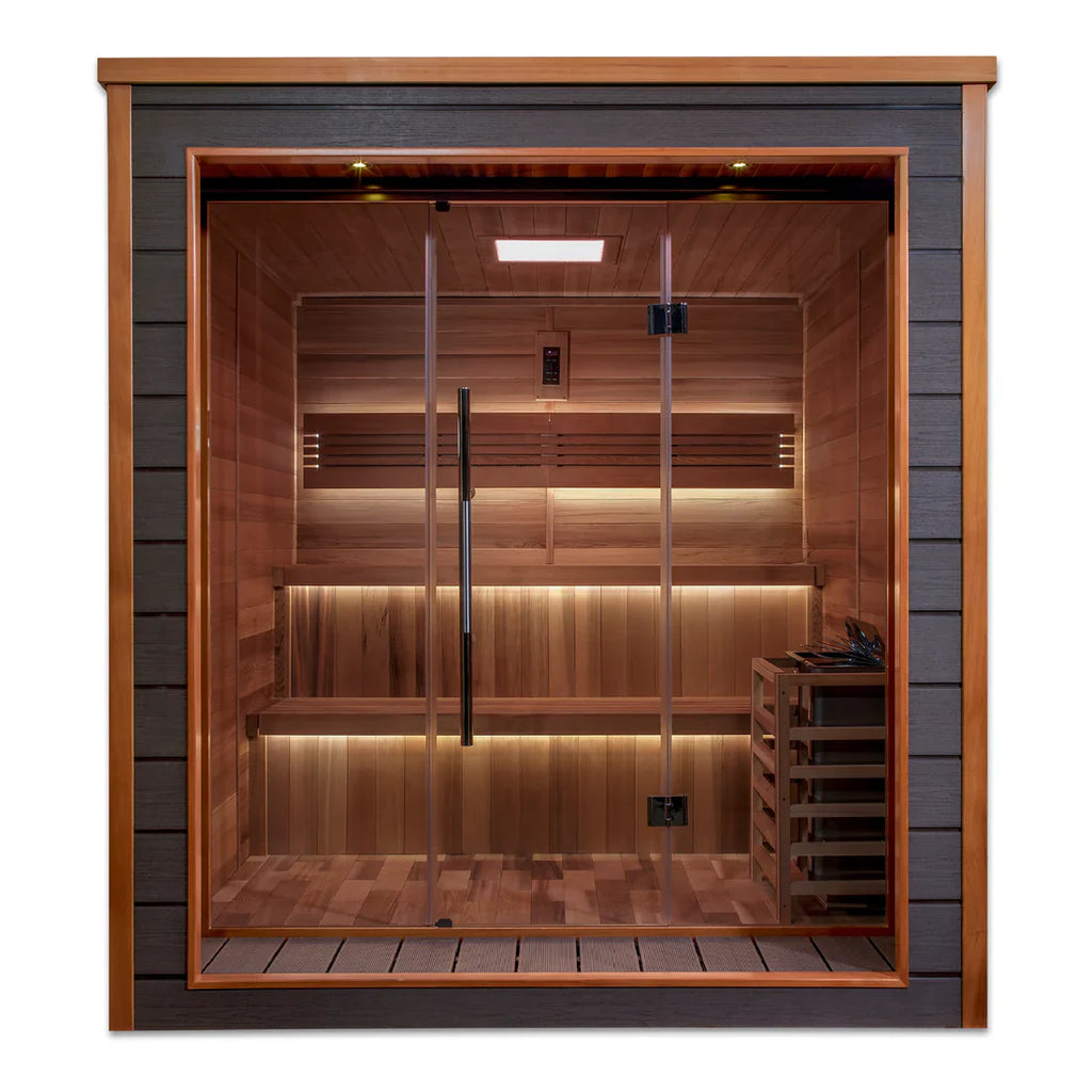 Golden Designs Bergen 6 Person Outdoor-Indoor Traditional Sauna