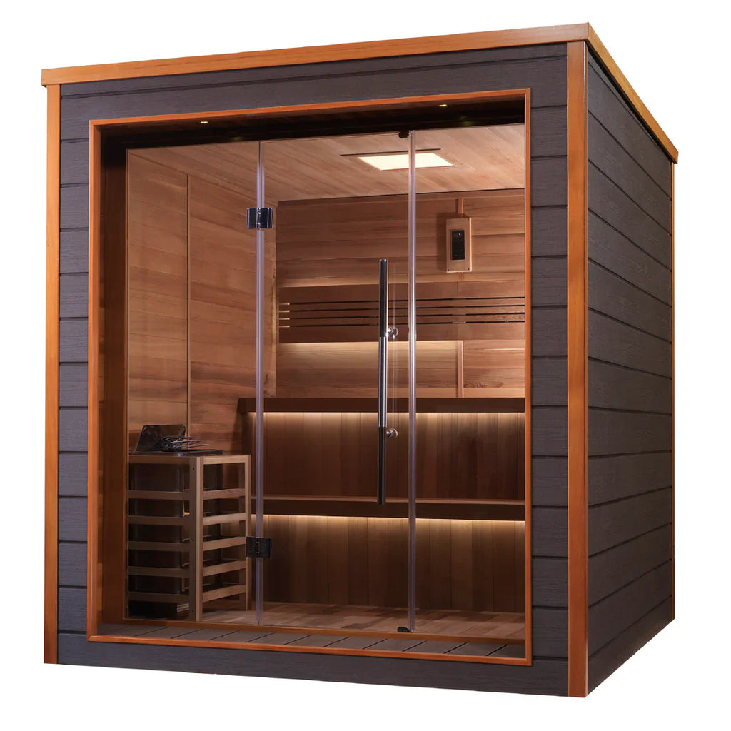 Golden Designs Bergen 6 Person Outdoor-Indoor Traditional Sauna