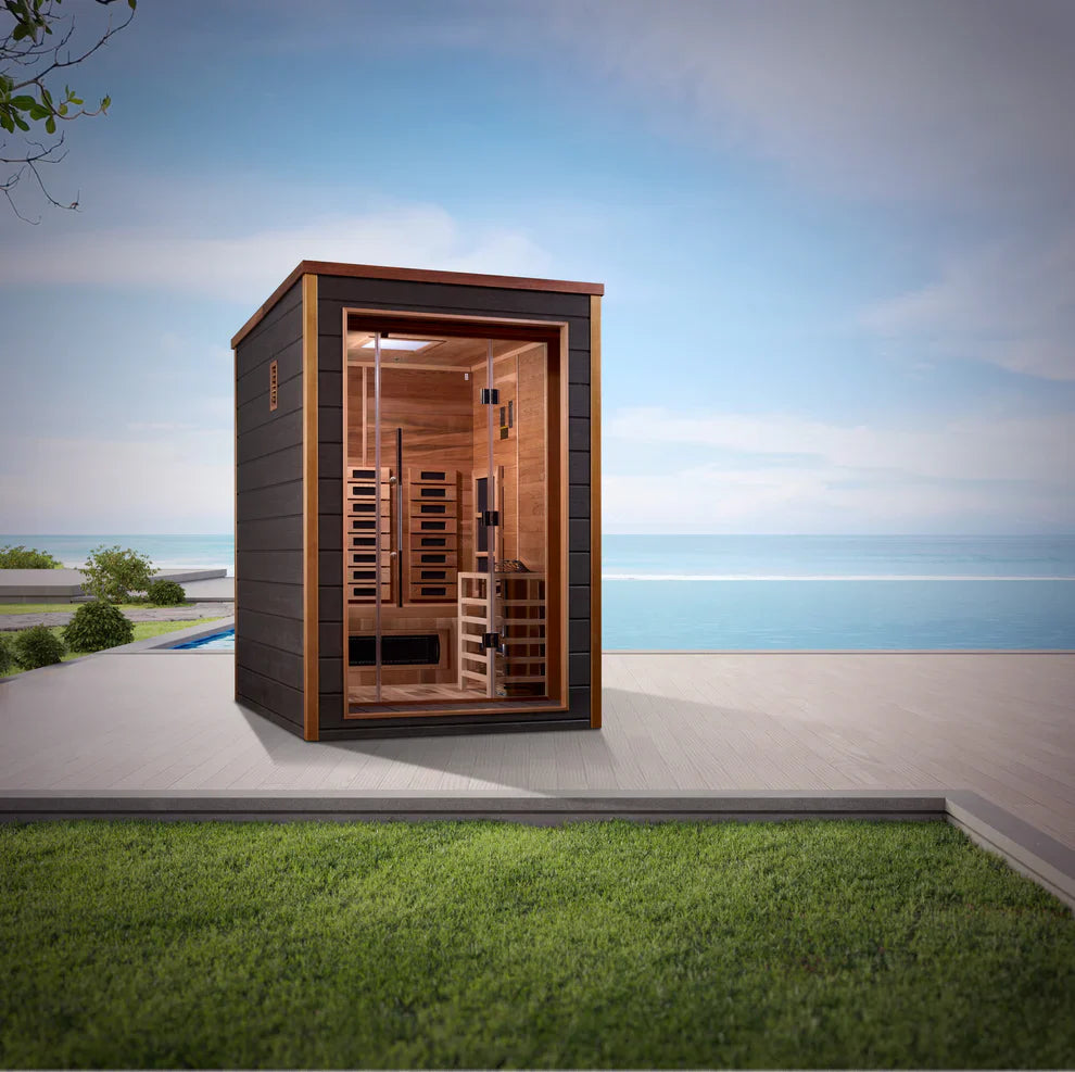 Golden Designs Nora 2 Person Full Spectrum Sauna | Outdoor-Indoor PureTech™