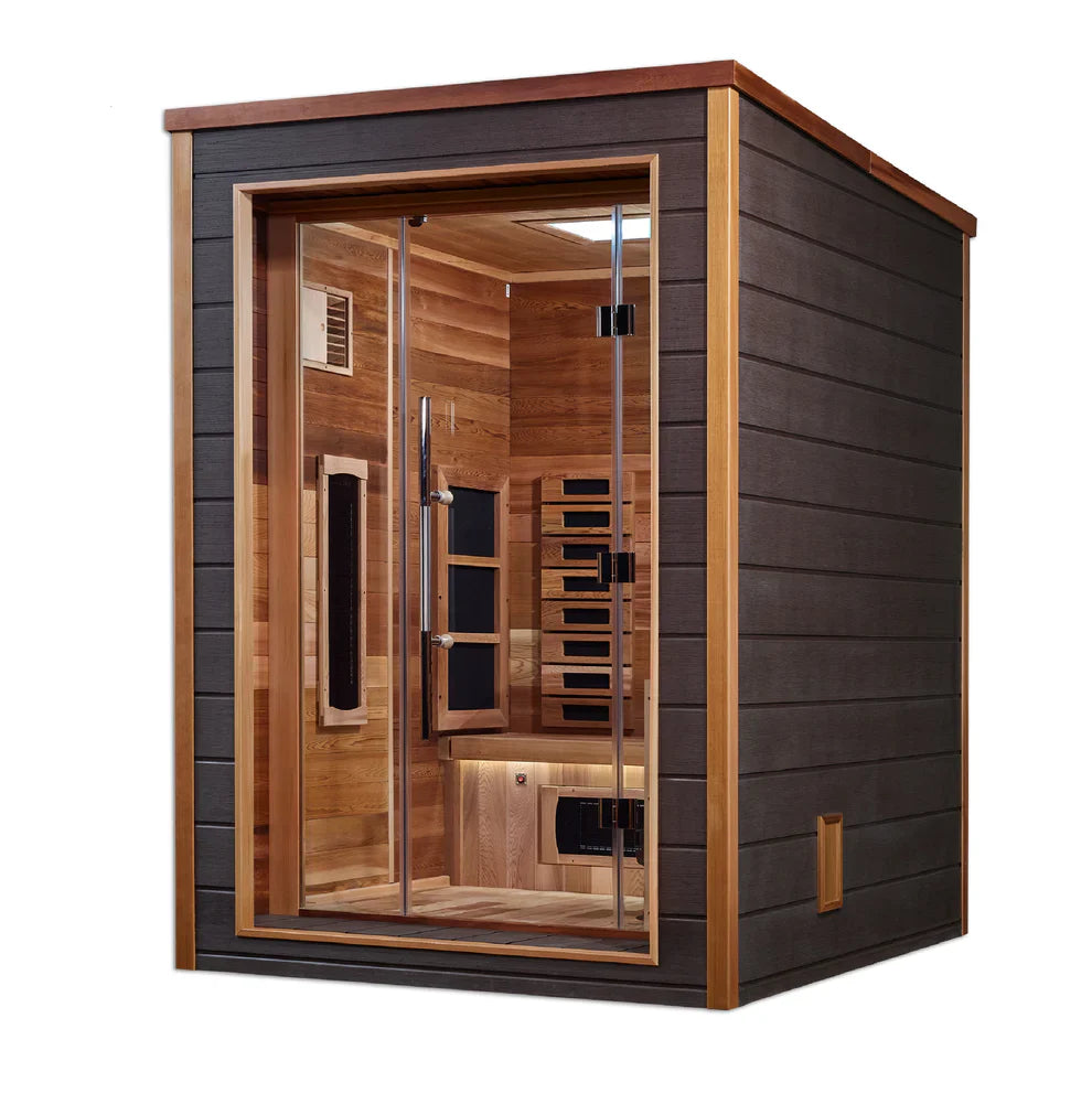 Golden Designs Nora 2 Person Full Spectrum Sauna | Outdoor-Indoor PureTech™