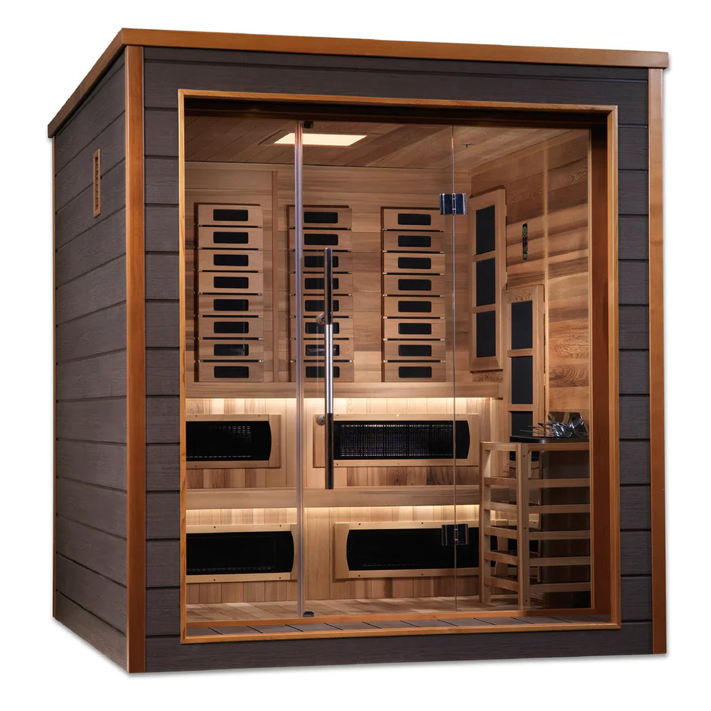 Golden Designs Karlstad 6 Person Outdoor-Indoor PureTech™ Hybrid Full Spectrum Sauna