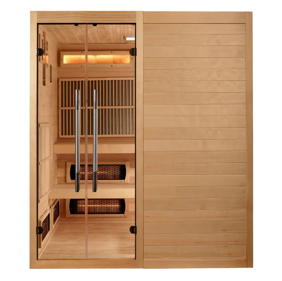 2025 Golden Designs "Toledo" 6 Person Hybrid Sauna (Indoor) Full Spectrum and Harvia Traditional Stove (GDI-8360-01)