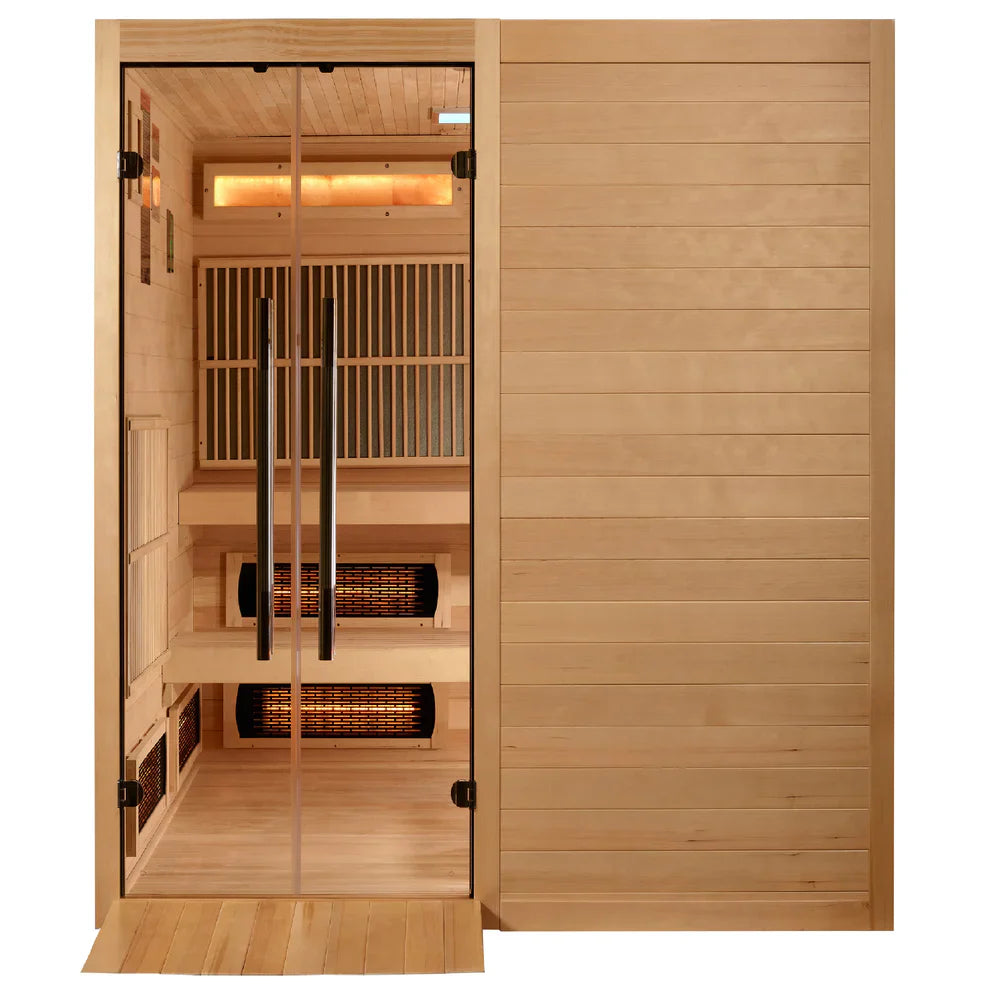 2025 Golden Designs "Toledo" 6 Person Hybrid Sauna (Indoor) Full Spectrum and Harvia Traditional Stove (GDI-8360-01)