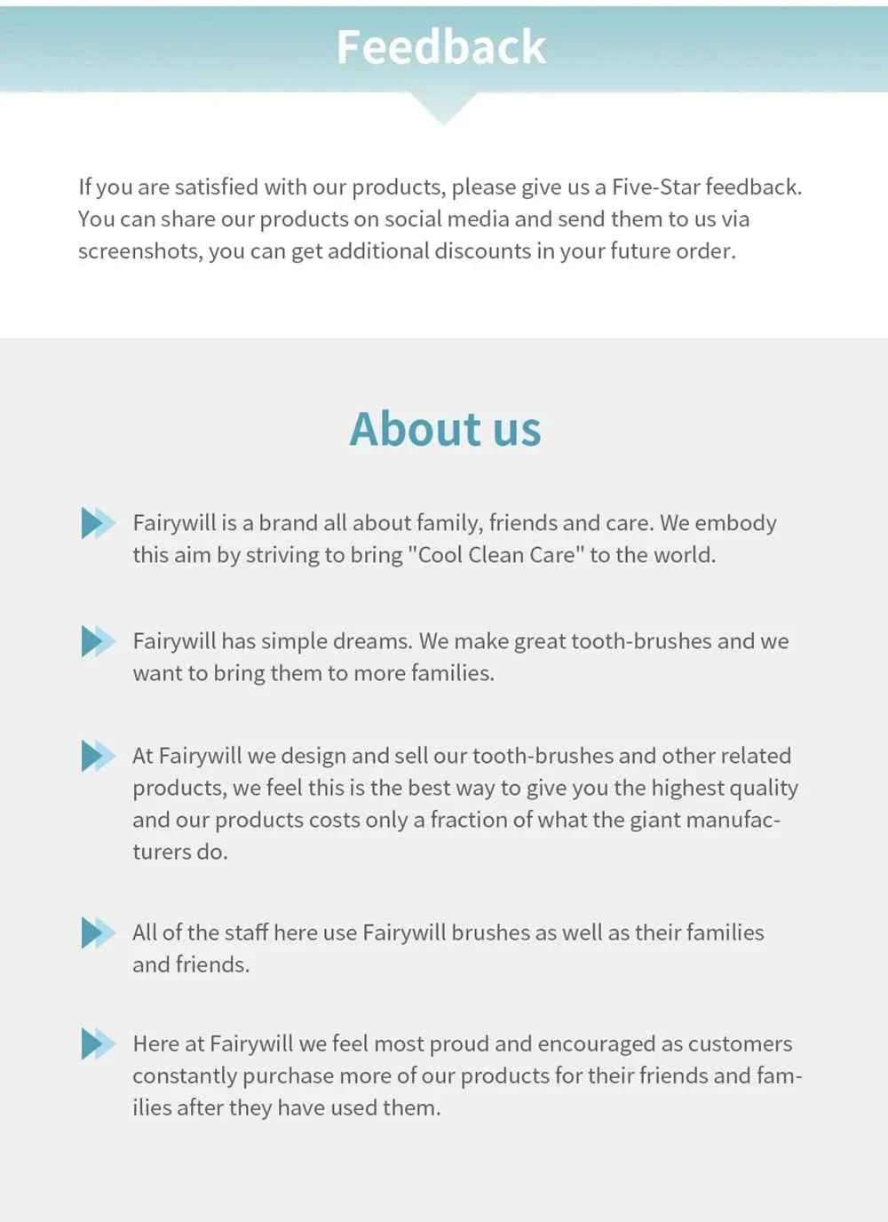 Fairywill FW-507 Electric Sonic Toothbrush - Rechargeable Adult Waterproof Toothbrush with 5 Modes
