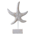 Mediterranean Style Wood Crafts Starfish Conch Hippocampus Wood Carving Marine Garden Decoration Ornaments Home Decoration