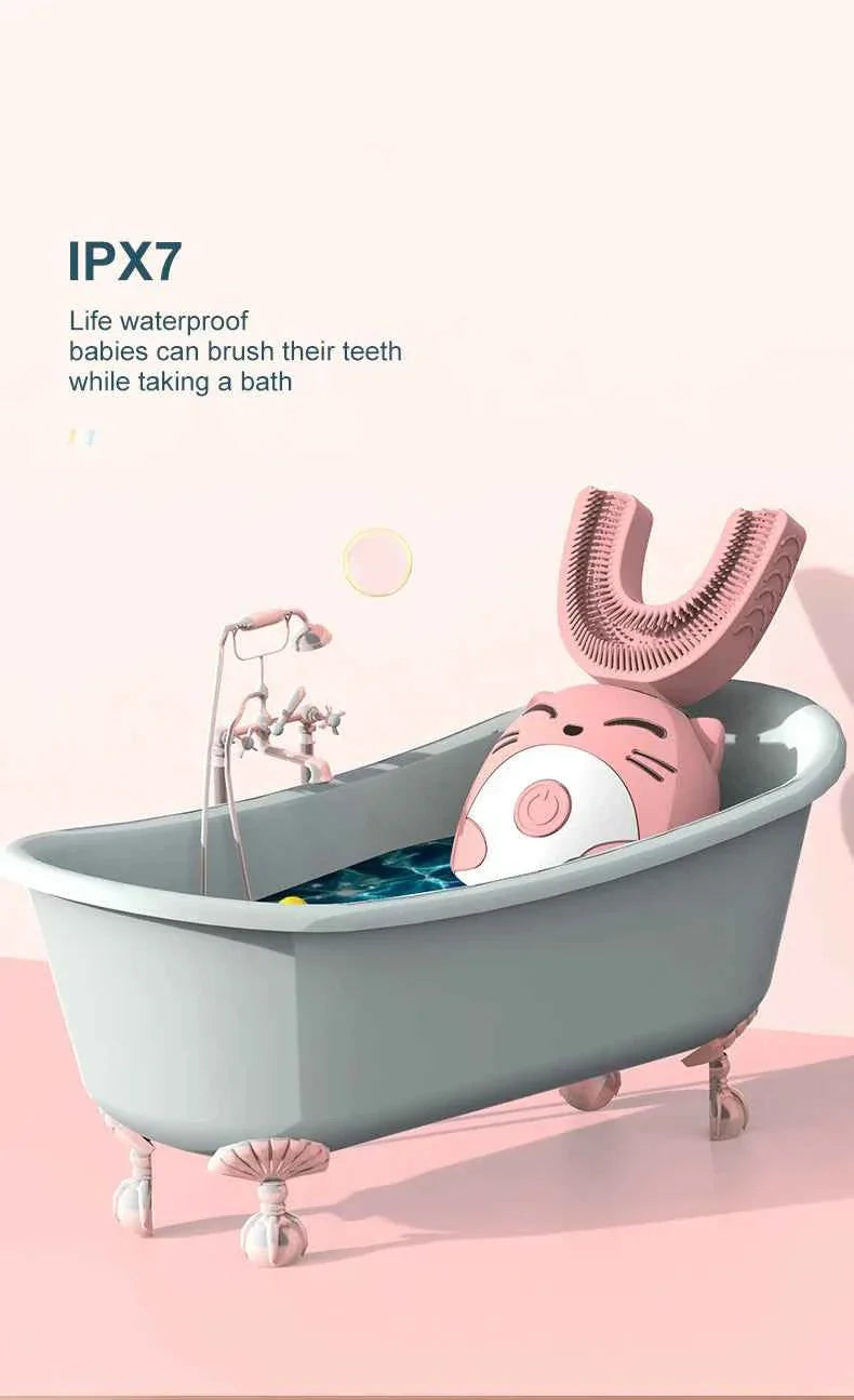 Sonic Electric Toothbrush Kids U-shaped Smart 360 Degrees Ultrasonic Tooth Brush Teeth Whitening For Children IPX7 Waterproof