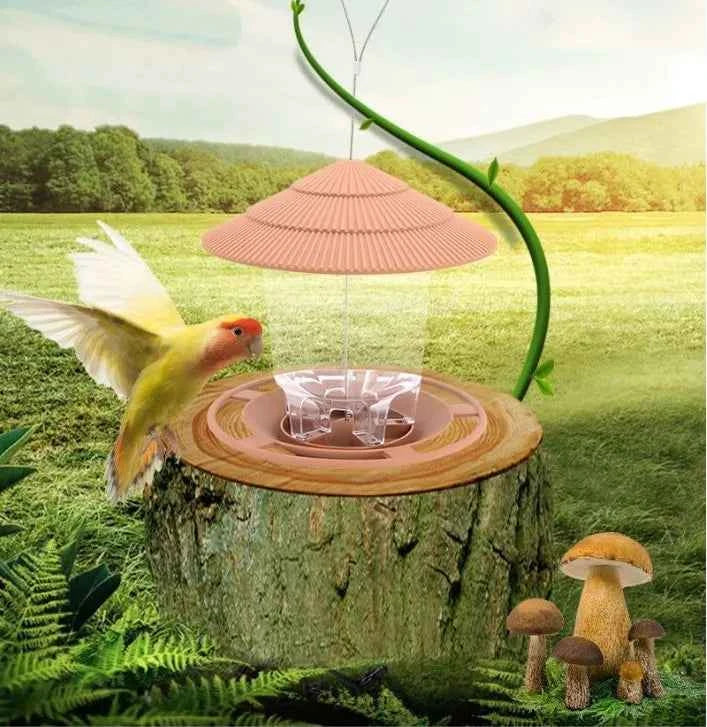 Outdoor Bird Feeding House Waterproof Gazebo Hanging Wild Bird Feeder Cage Outdoor Container With Hang Rope Bird Feeder Garden
