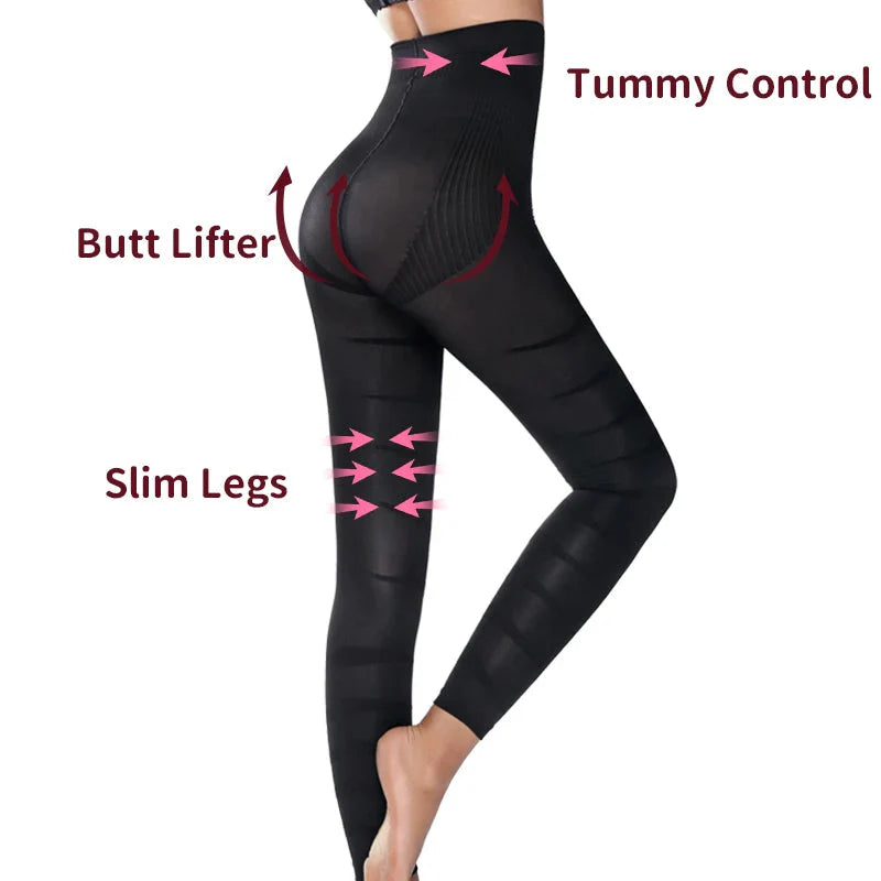 Anti Cellulite Compression Leggings Leg Shapewear Body Shaper Women Slimming Sheath Thigh Sculpting Slimmer Waist Trainer Pants