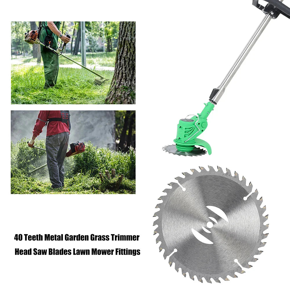 150 mm 40 Teeth Metal Grass Trimmer Heads Blade Replacement Weed Eater Saw Blade Lawn Mower Fit Accessory for Garden Power Tool