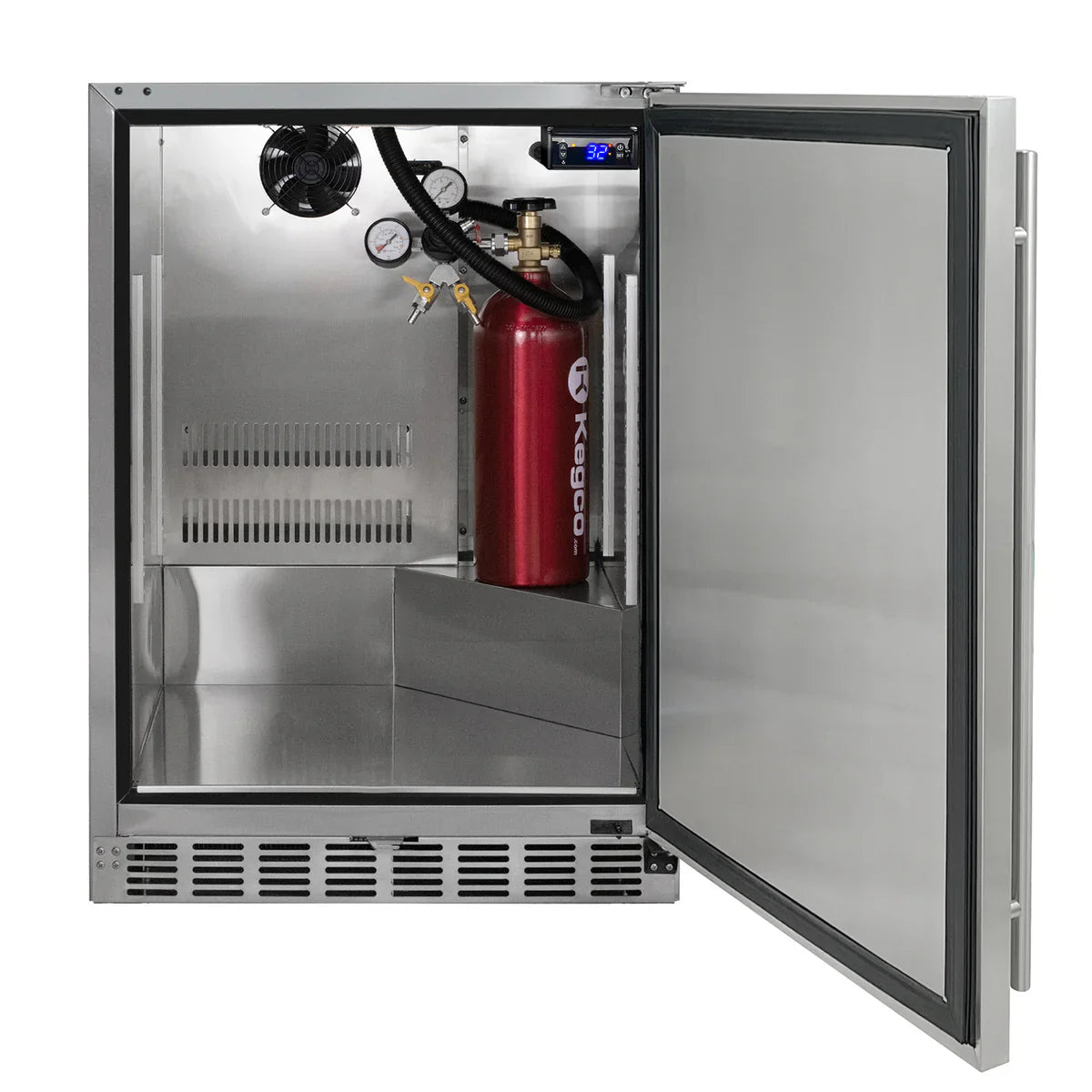 Kegco 24" Single Faucet Built-In Kegerator - Outdoor