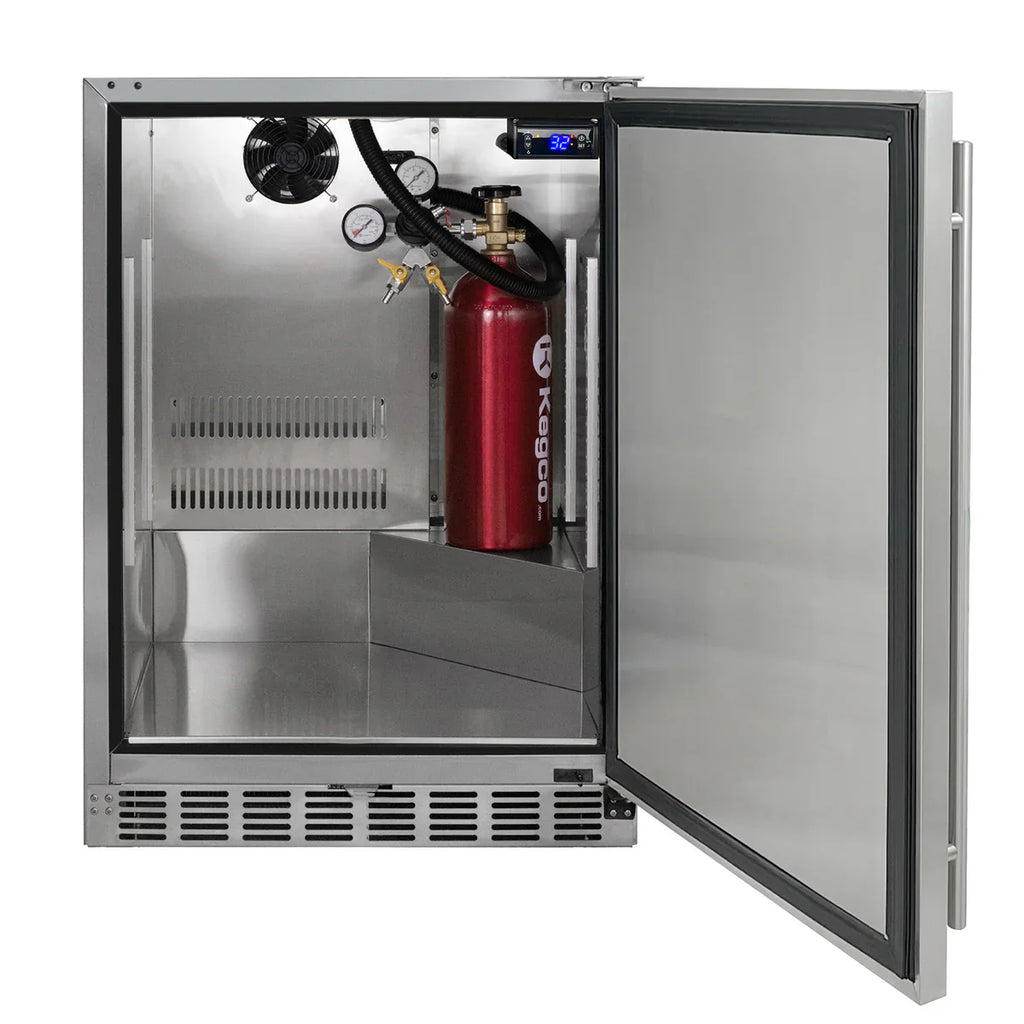 Kegco 24" Dual Faucet Built-in Kegerator - Outdoor