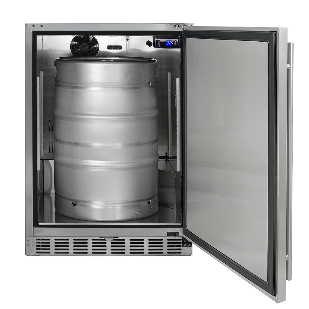 Kegco 24" Triple Faucet Built-in Kegerator - Outdoor