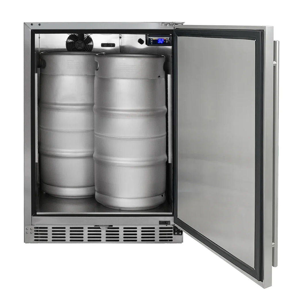 Kegco 24" Triple Faucet Built-in Kegerator - Outdoor