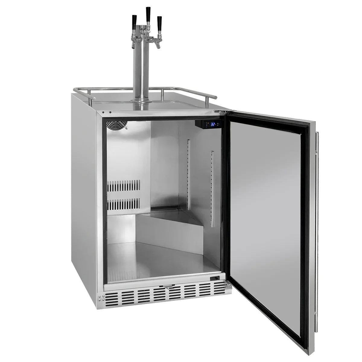 Kegco 24" Triple Faucet Built-in Kegerator - Outdoor