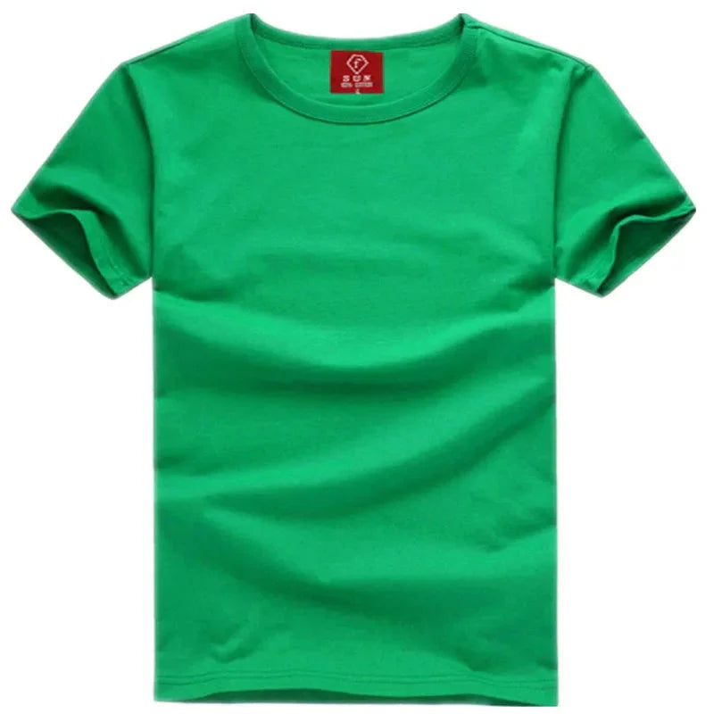 Mens Cotton Summer t shirt Short sleeve Tees O-neck T-Shirts Solid Men tshirt Tops clothing