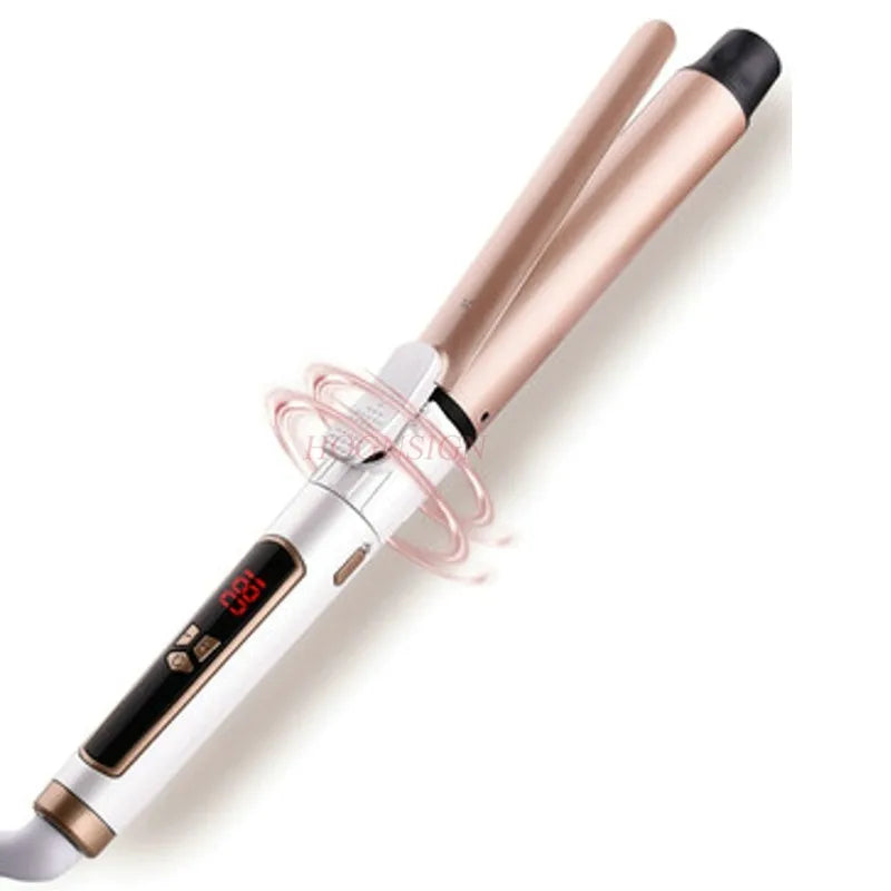 Professional Large Barrel Electric Hair Curler - Ceramic Dual-Use Rotating Curling Iron