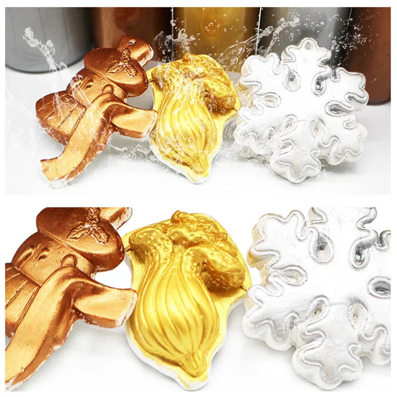 Metallic Acrylic Paint 5ML*5 Color Waterproof and Non-fading Plaster Sculpture Coloring DIY Hand-painted Graffiti Paint