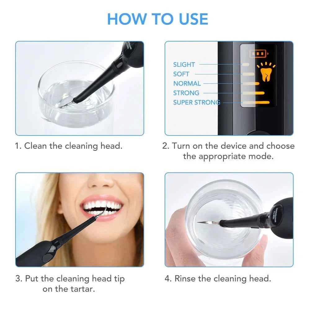 Electric Sonic Dental Calculus Remover Whitener Scaler LED Display Tooth Cleaner Rechargeable Tartar Tool Whitening Teeth Care
